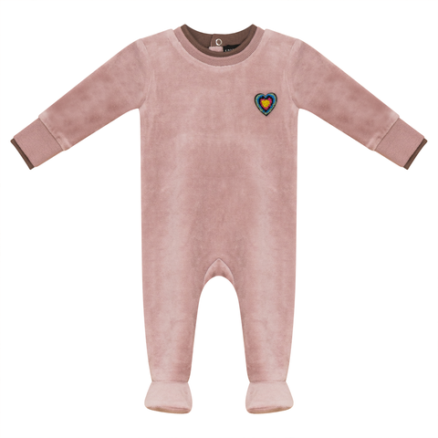 Velour Smiley and Heart Applique Romper (Baby)