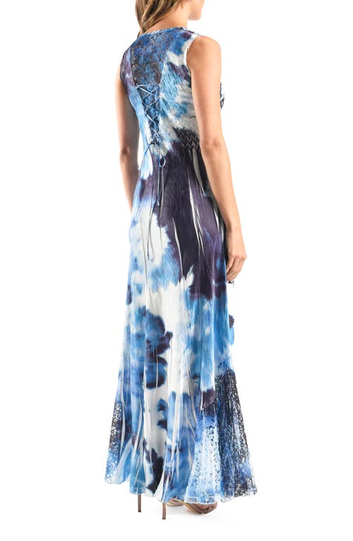 KOMAROV KOMAROV LACE-UP BACK MAXI DRESS 