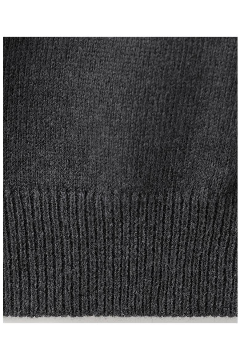 Boat Neck Lace-up Sweater, Alternate, color, CHARCOAL