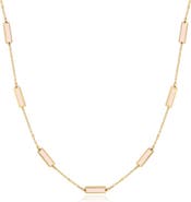 The Lovery Fine Jewelry Pink Pearl Bar Chain Necklace