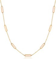 The Lovery Fine Jewelry Pink Pearl Bar Chain Necklace