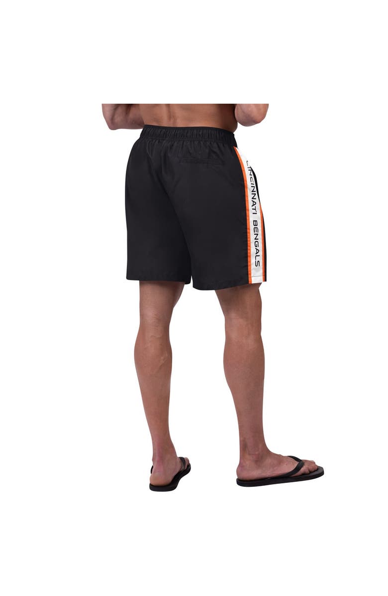 G-III SPORTS BY CARL BANKS Men's G-III Sports by Carl Banks Black Cincinnati Bengals Streamline Volley Swim Shorts, Alternate, color, Black