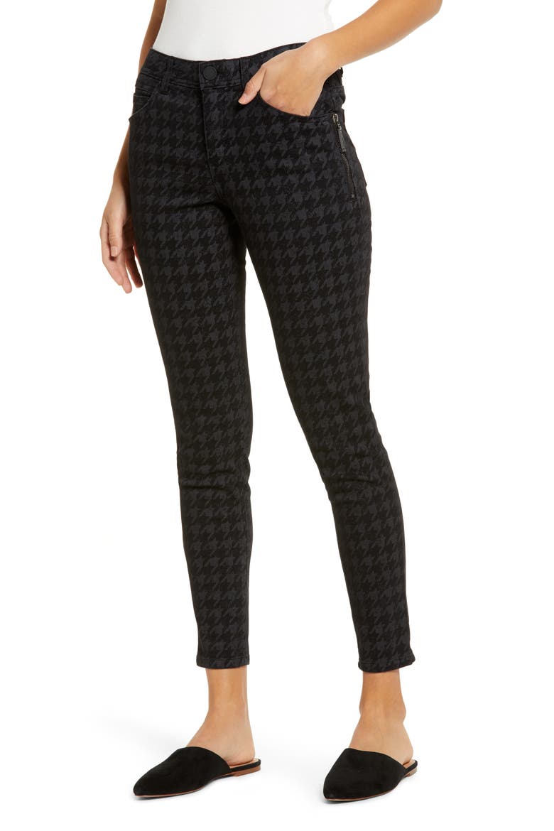Ab-Solution Side Zip Crop Skinny Jeans (Nordstrom Exclusive), Main, color, BLACK
