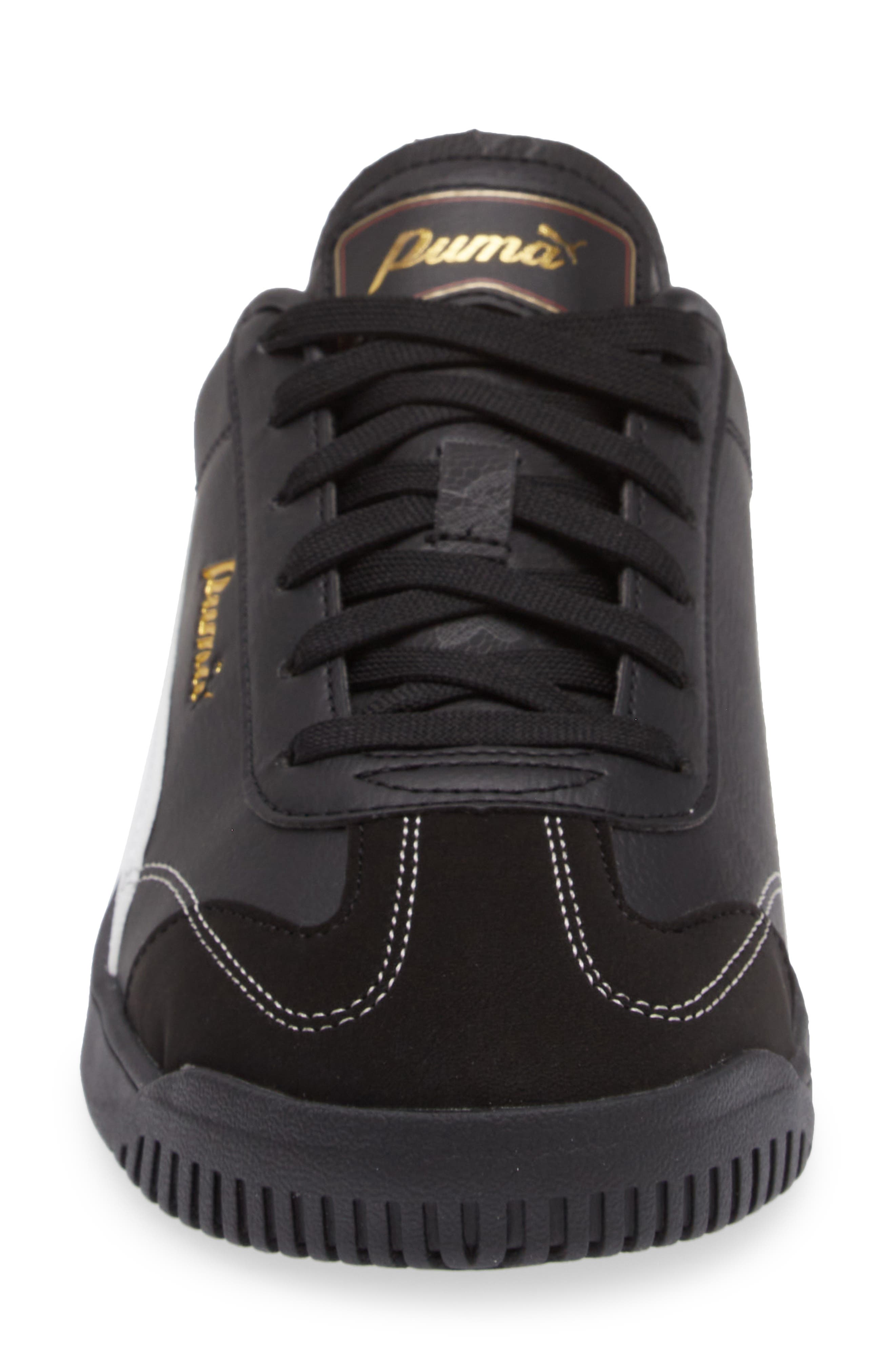 PUMA Club 5v5 Class Act Low Top Sneaker, Alternate, color, Puma Black-Puma White-Gold