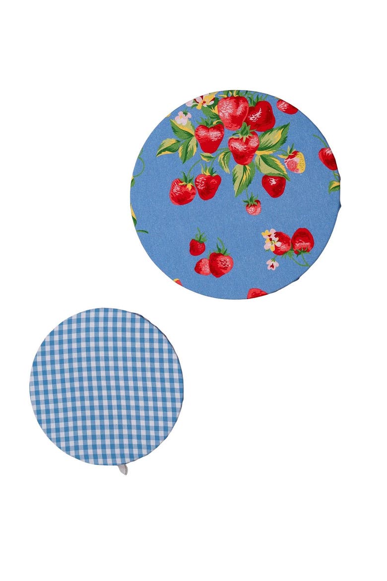 Strawberry Magic Bowl Covers, Set of 2, Main, color, Blue