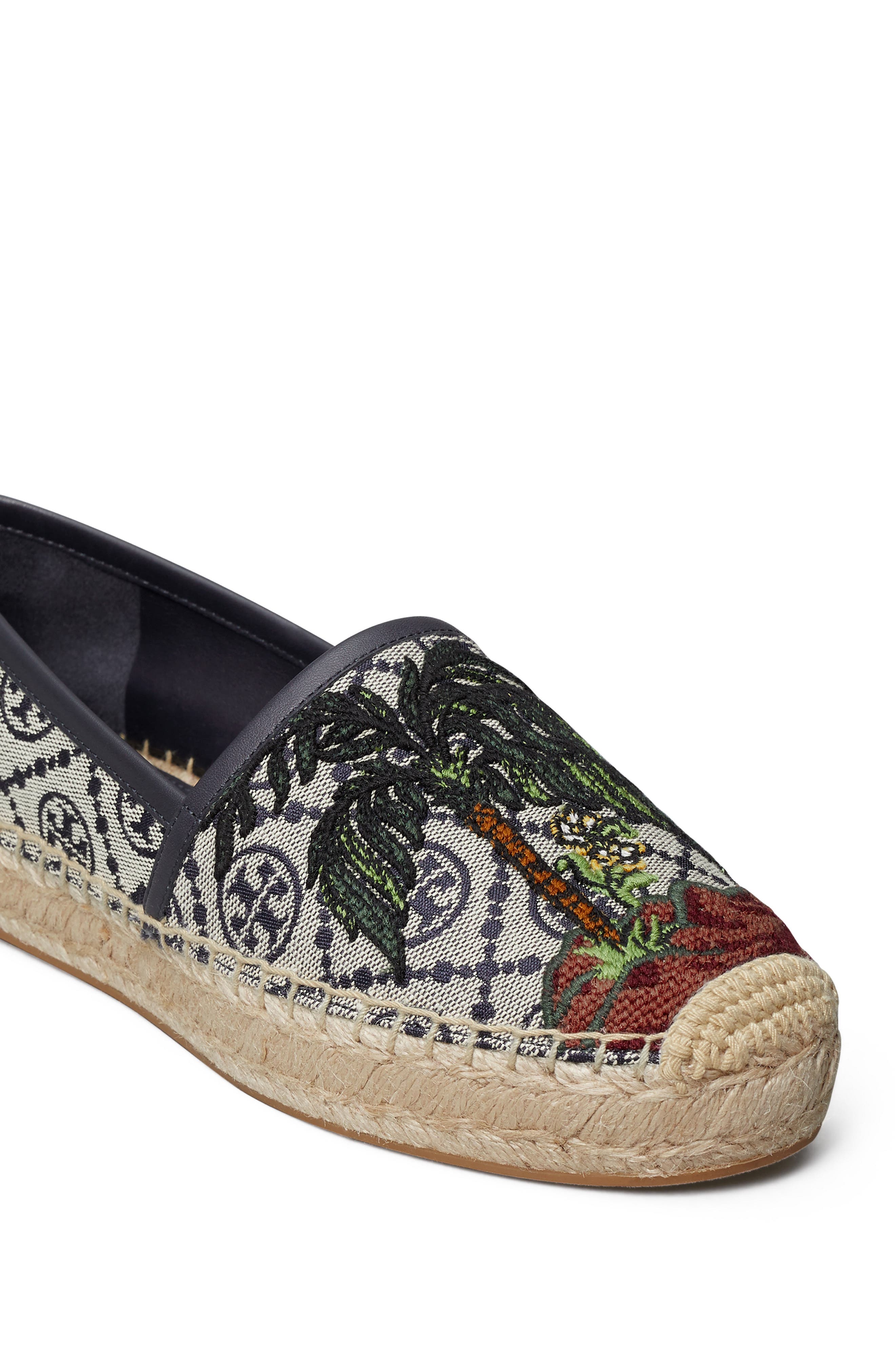 Tory Burch T Monogram Platform Espadrille Slip-On, Alternate, color, 