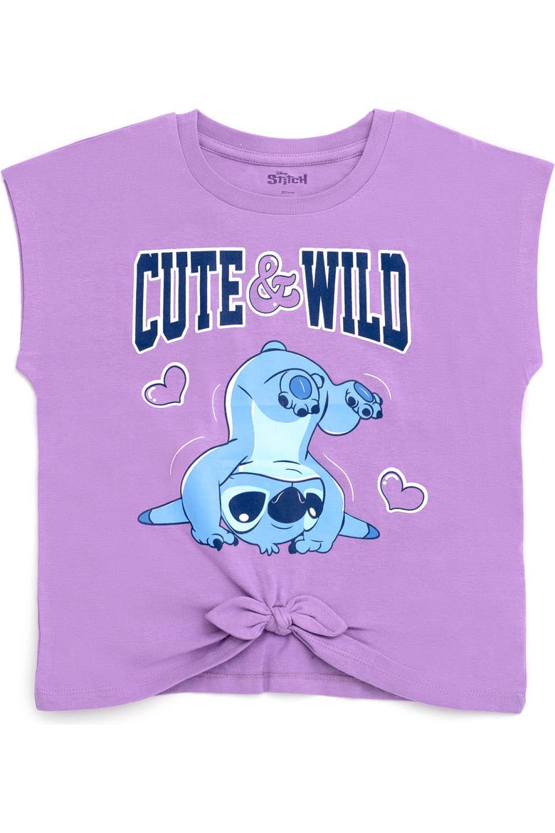 Lilo & Stitch 2-Piece T-Shirt and Tutu Skort Set, Alternate, color, Lilac Stitch