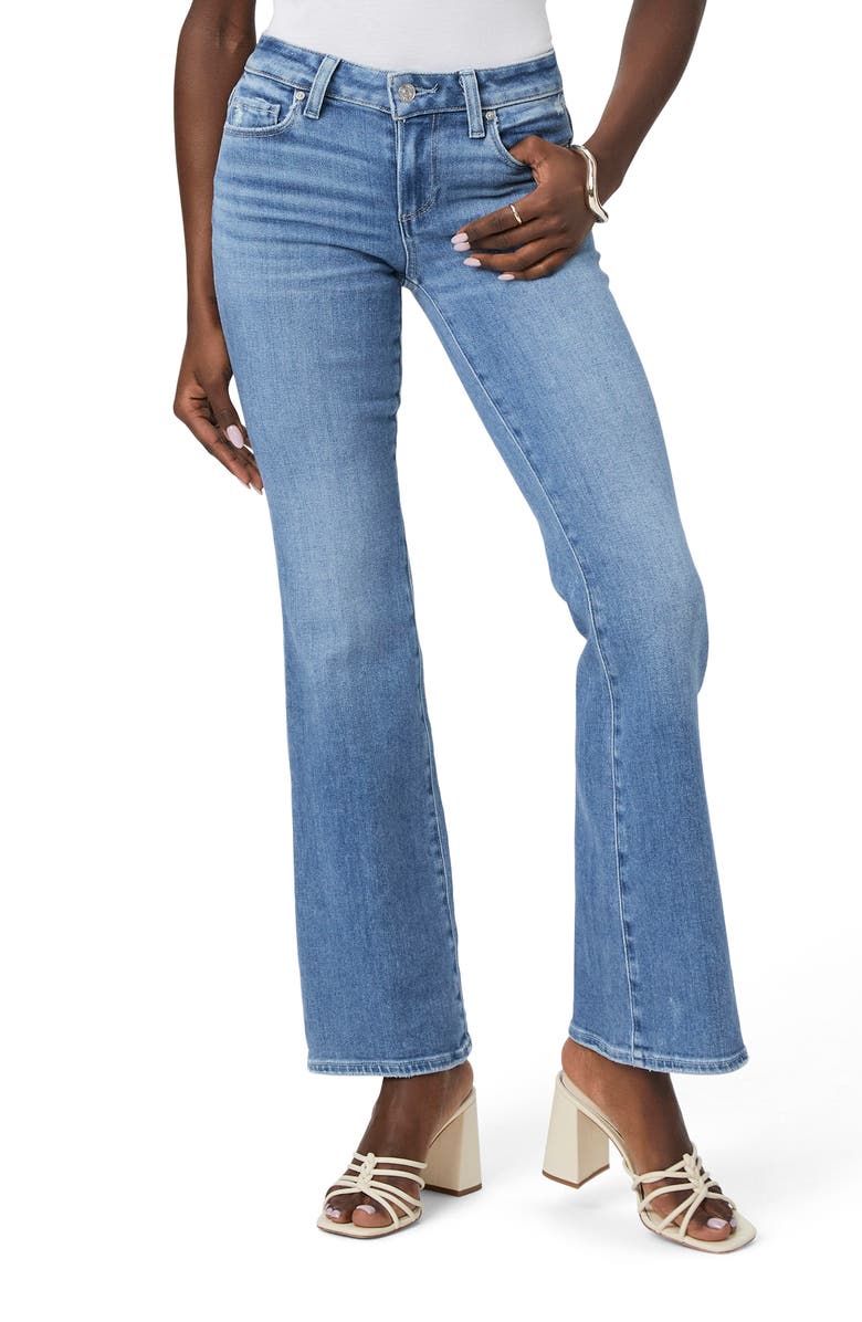 PAIGE Laurel Canyon Flare Jeans, Main, color, Flamenco Distressed