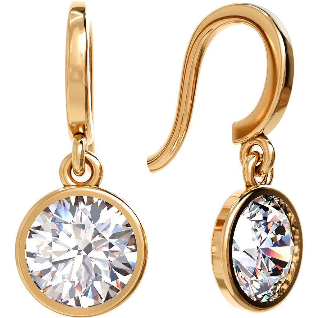 Gabi Rielle 14k Over Silver Cz Shimmer Earrings In Gold