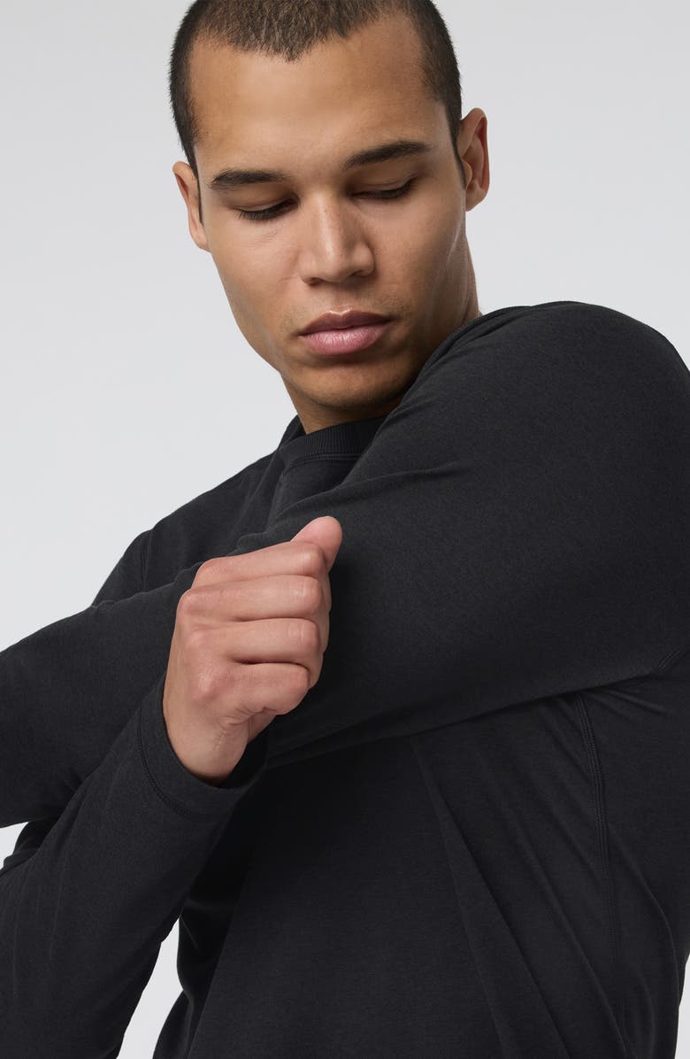 Vuori Ponto Performance Long Sleeve T-Shirt, Alternate, color, Black Heather