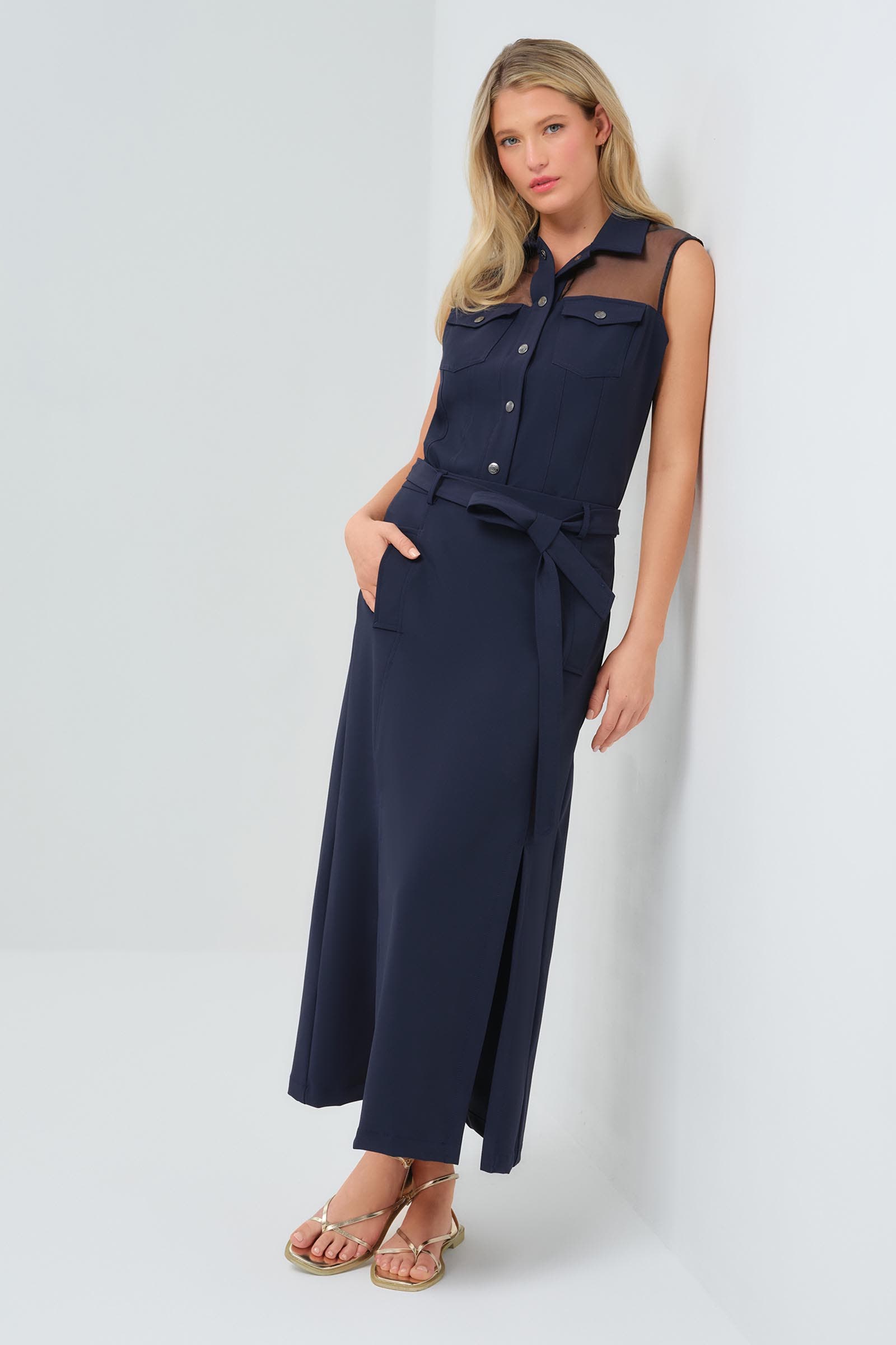 Galina Performance Twill Belted Skirt - image 3