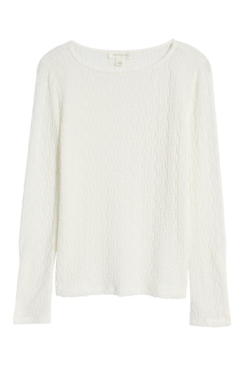 Long Sleeve Lace Top, Alternate, color, IVORY