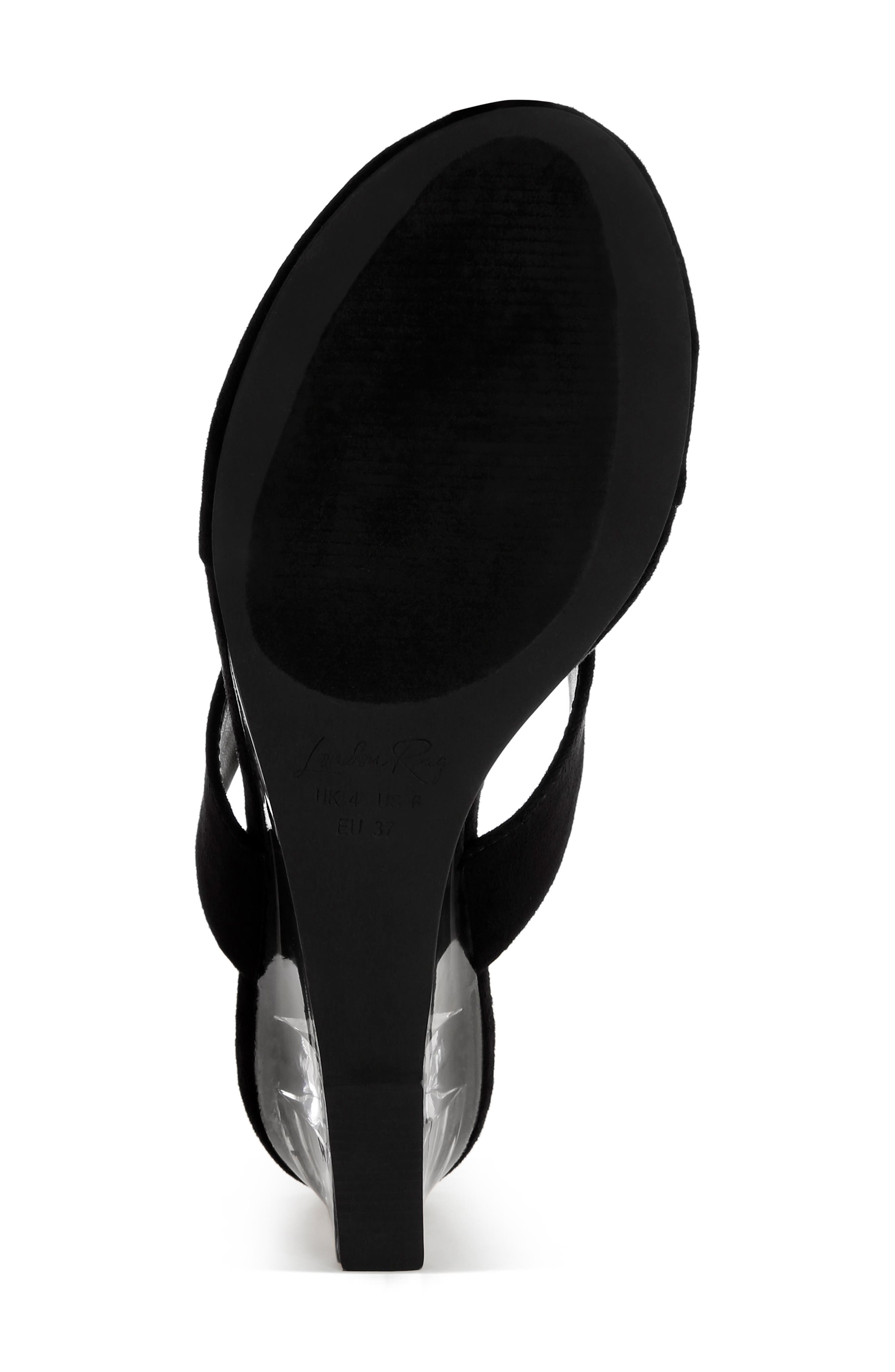 Zabila Wedge Heel Sandal, Alternate, color, BLACK SUEDE