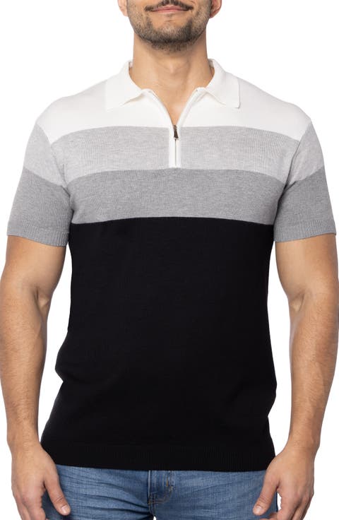 Striped Polo Sweater