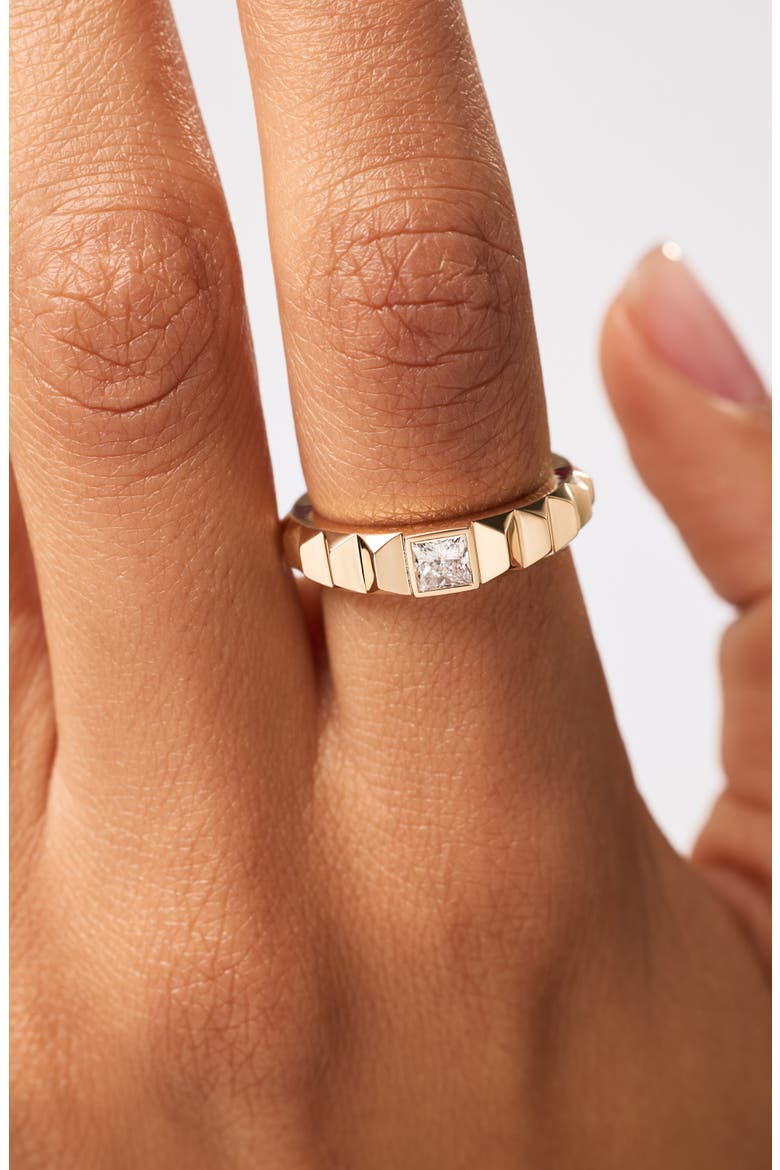 Solid Yellow Gold - Diamond Astrid Ring, Alternate, color, Gold