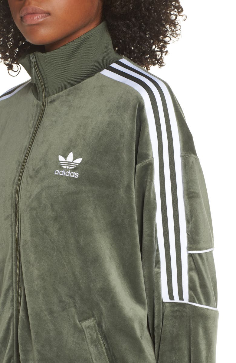 adidas Originals Velvet Track Jacket, Alternate, color, 