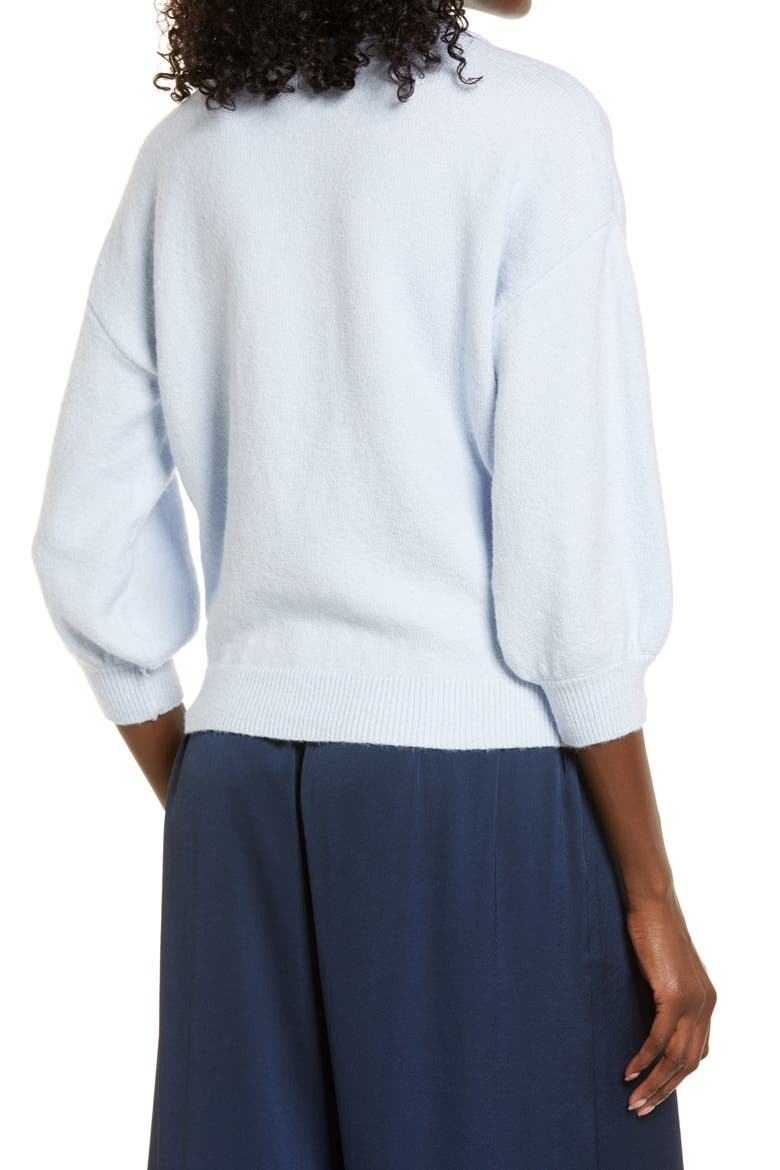 Women's Polo Sweater, Alternate, color, BLUE FEATHER