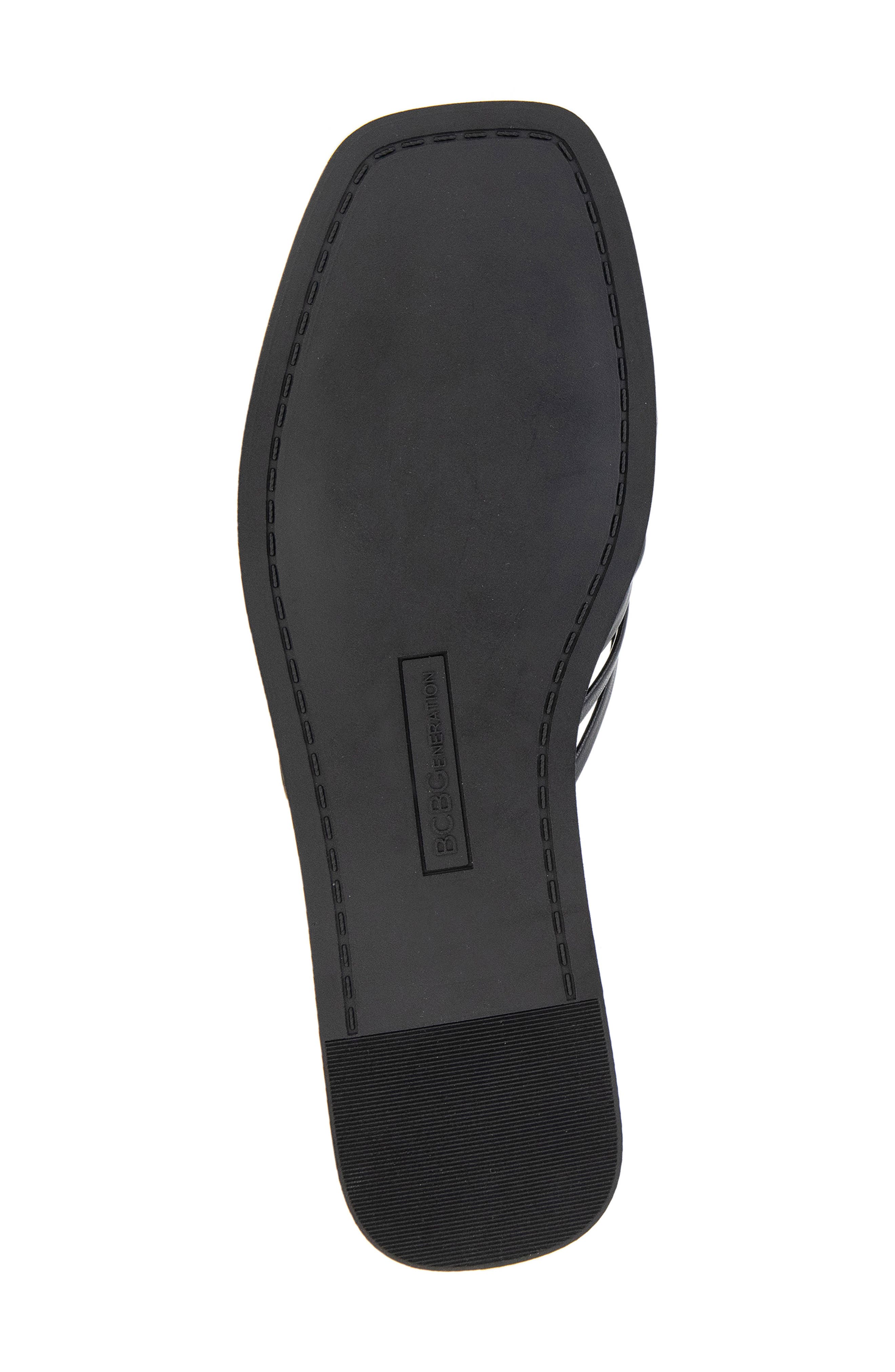 BCBGeneration Masha Flower Appliqué Sandal, Alternate, color, Black