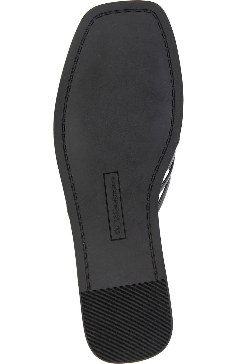 BCBGeneration Masha Flower Appliqué Sandal, Alternate, color, Black