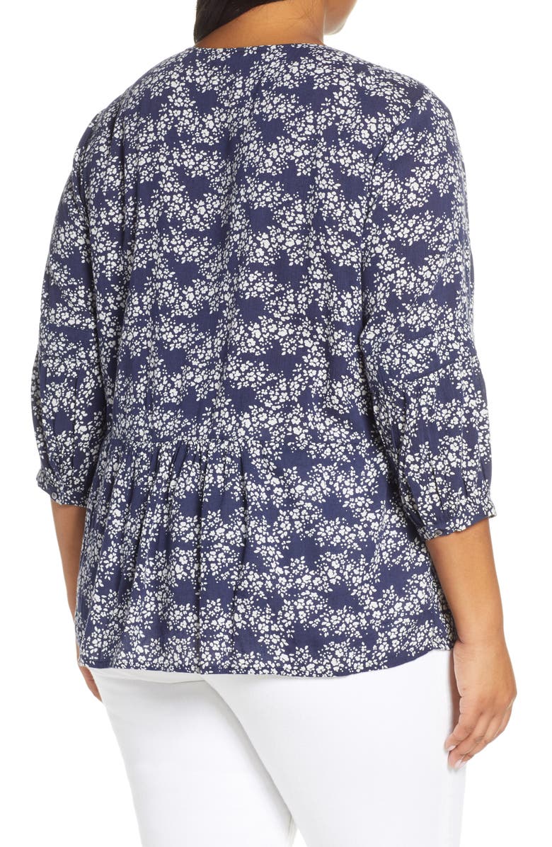 Caslon<sup>®</sup> Split Neck Print Blouse, Alternate, color, 