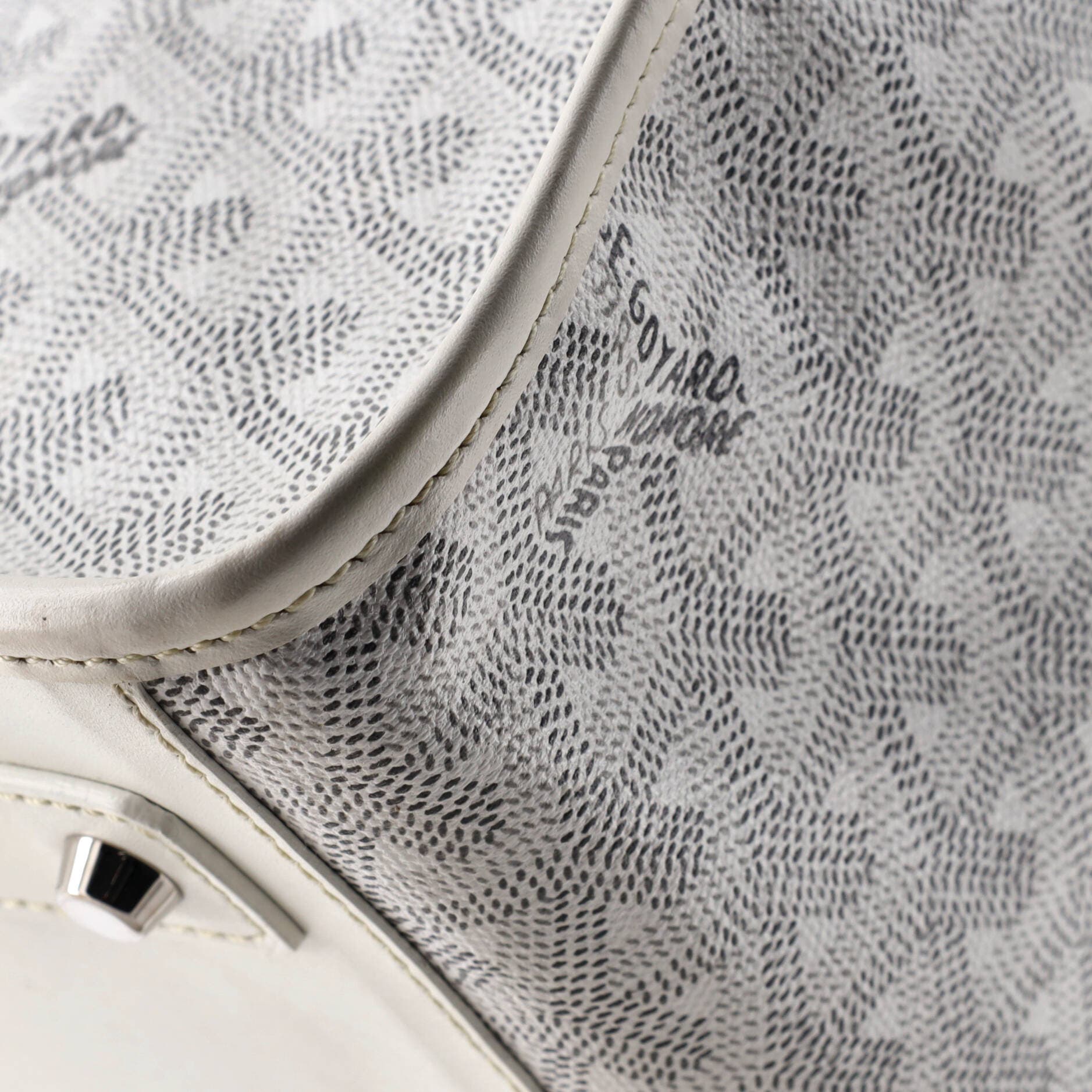 Pre-Owned Goyard Marquises Bag Coated Canvas, Alternate, color, White