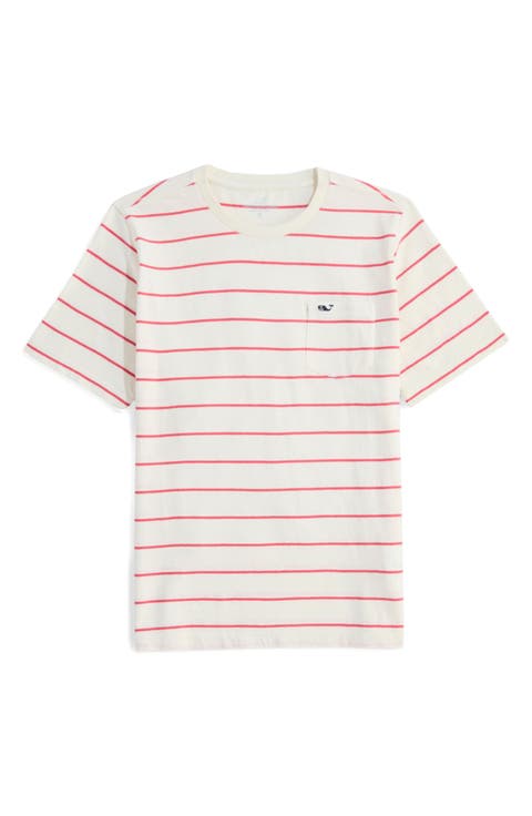 Kids' Stripe Cotton Pocket T-Shirt (Big Kid)