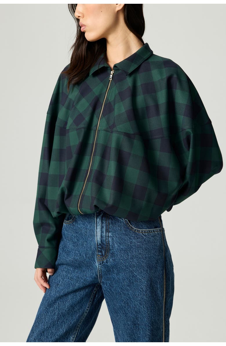 Nocturne Checked Zip-Front Jacket, Alternate, color, Multi-Colored