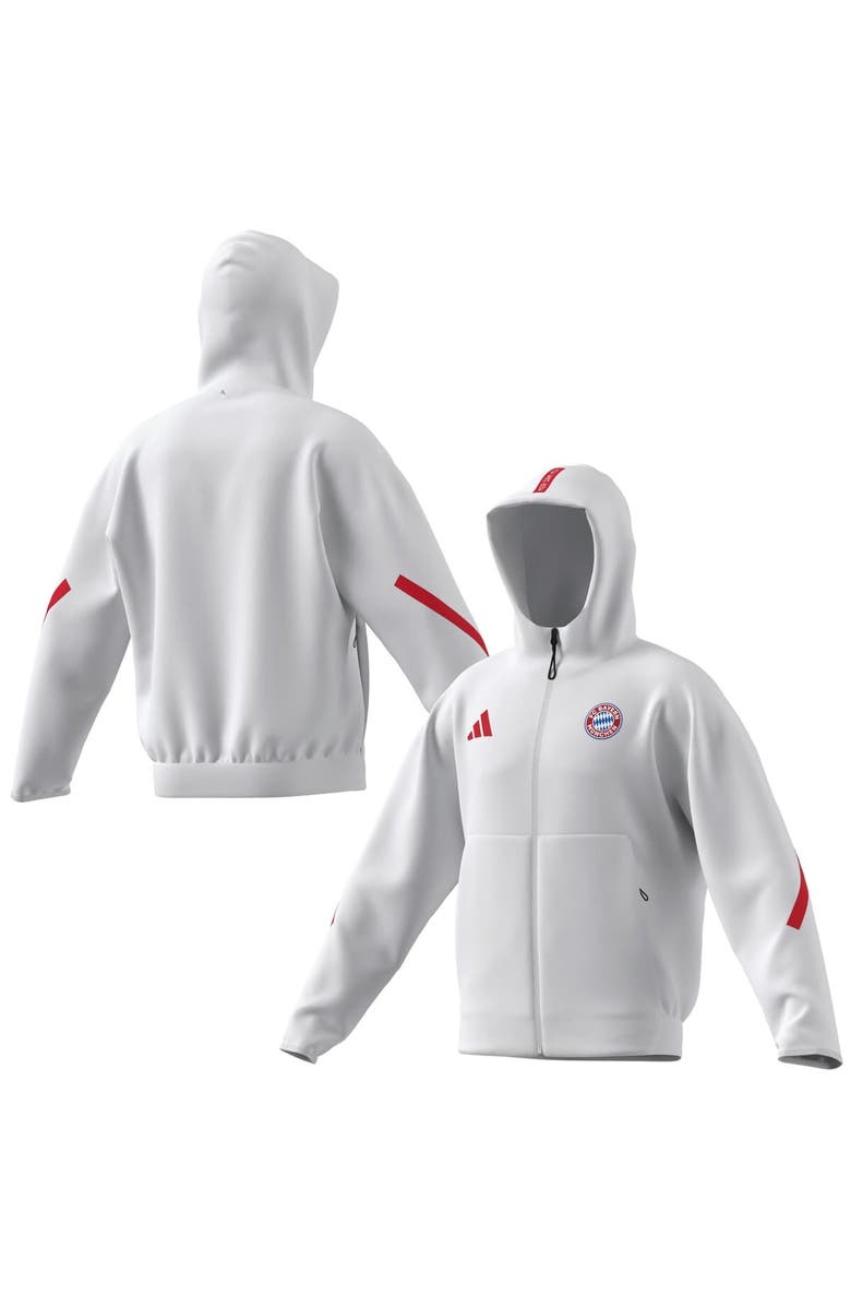adidas Men's adidas White Bayern Munich 2025/26 Anthem Full-Zip Jacket, Main, color, White