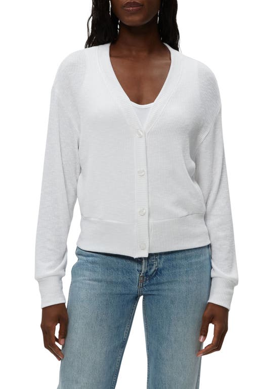 Michael Stars Ilsa Rib Knit Cardigan In White