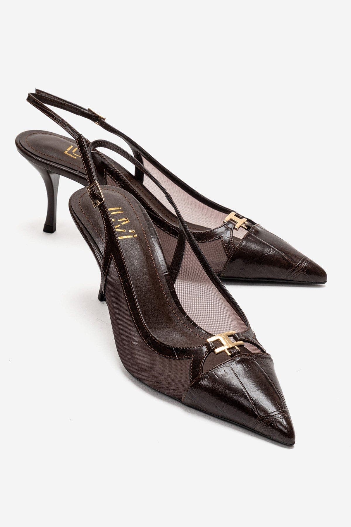 Prologue Shoes Orella Stiletto Mesh Pump, Main, color, Brown Print