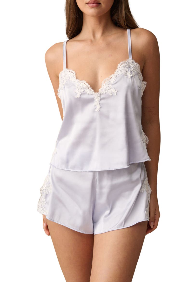 Cinderella Lace Trim Stretch Satin Camisole, Main, color, CINDERELLA