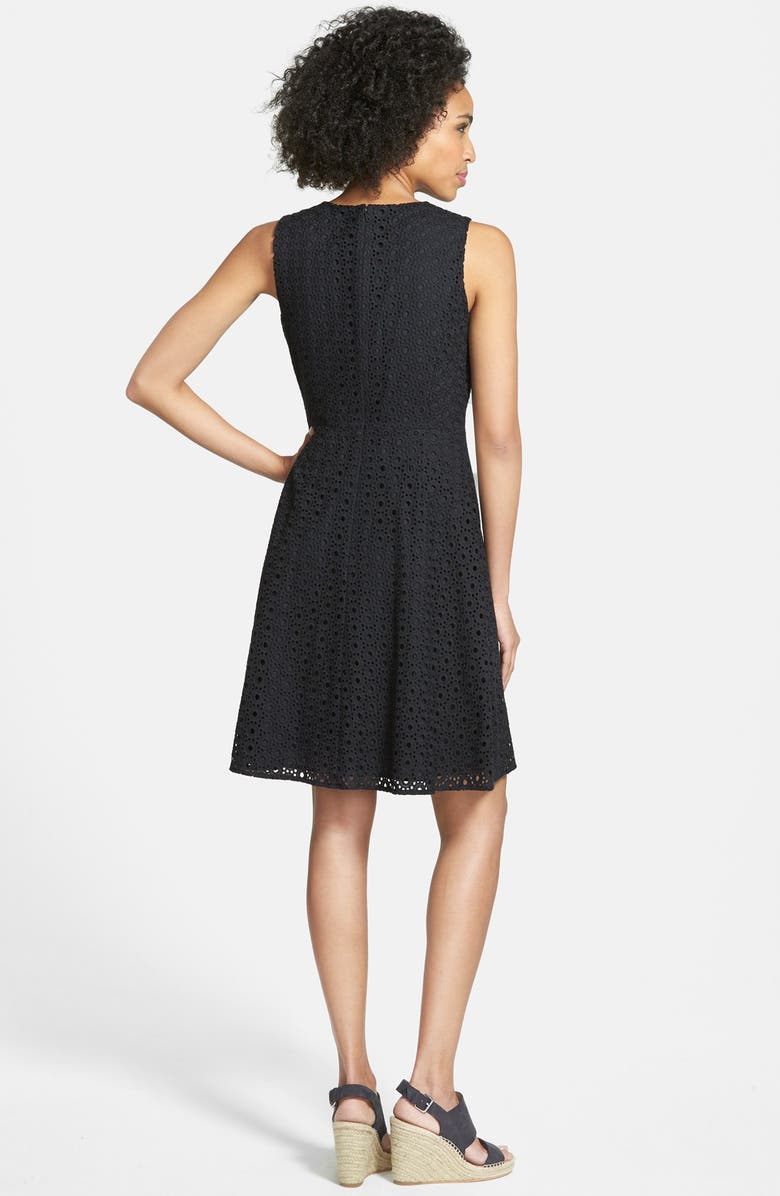 Halogen<sup>®</sup> Eyelet Fit & Flare Dress, Alternate, color,
