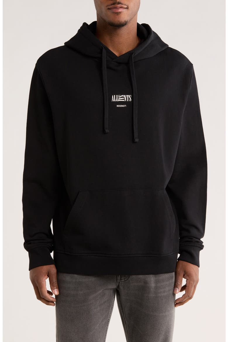 Burman Logo Hoodie, Main, color, JET BLACK