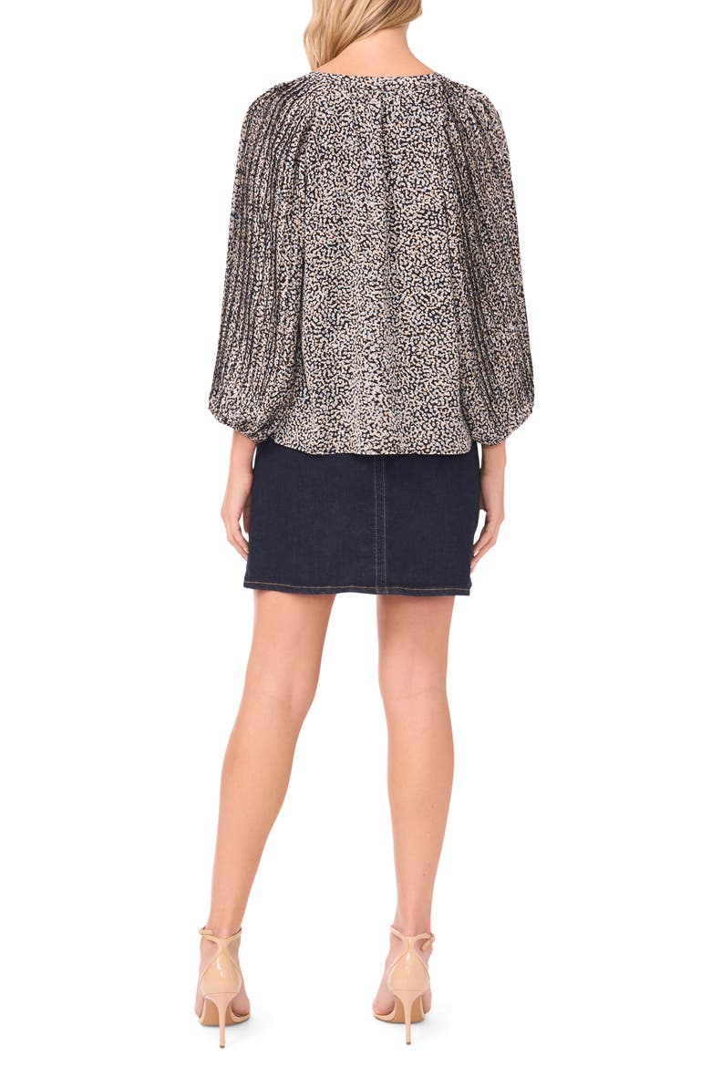 Abstract Print Button-Up Shirt, Alternate, color, RICH BLACK
