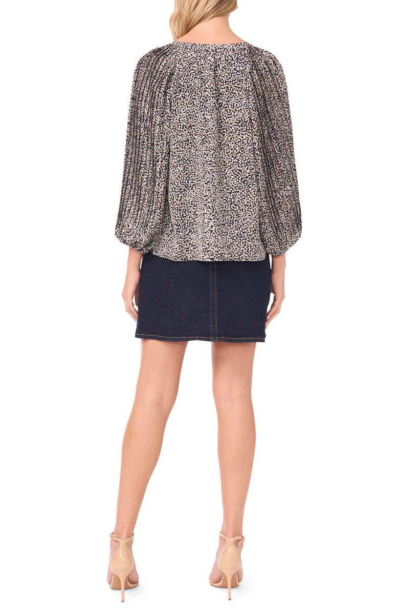 Vince Camuto Abstract Print Button-Up Shirt, Alternate, color, Rich Black