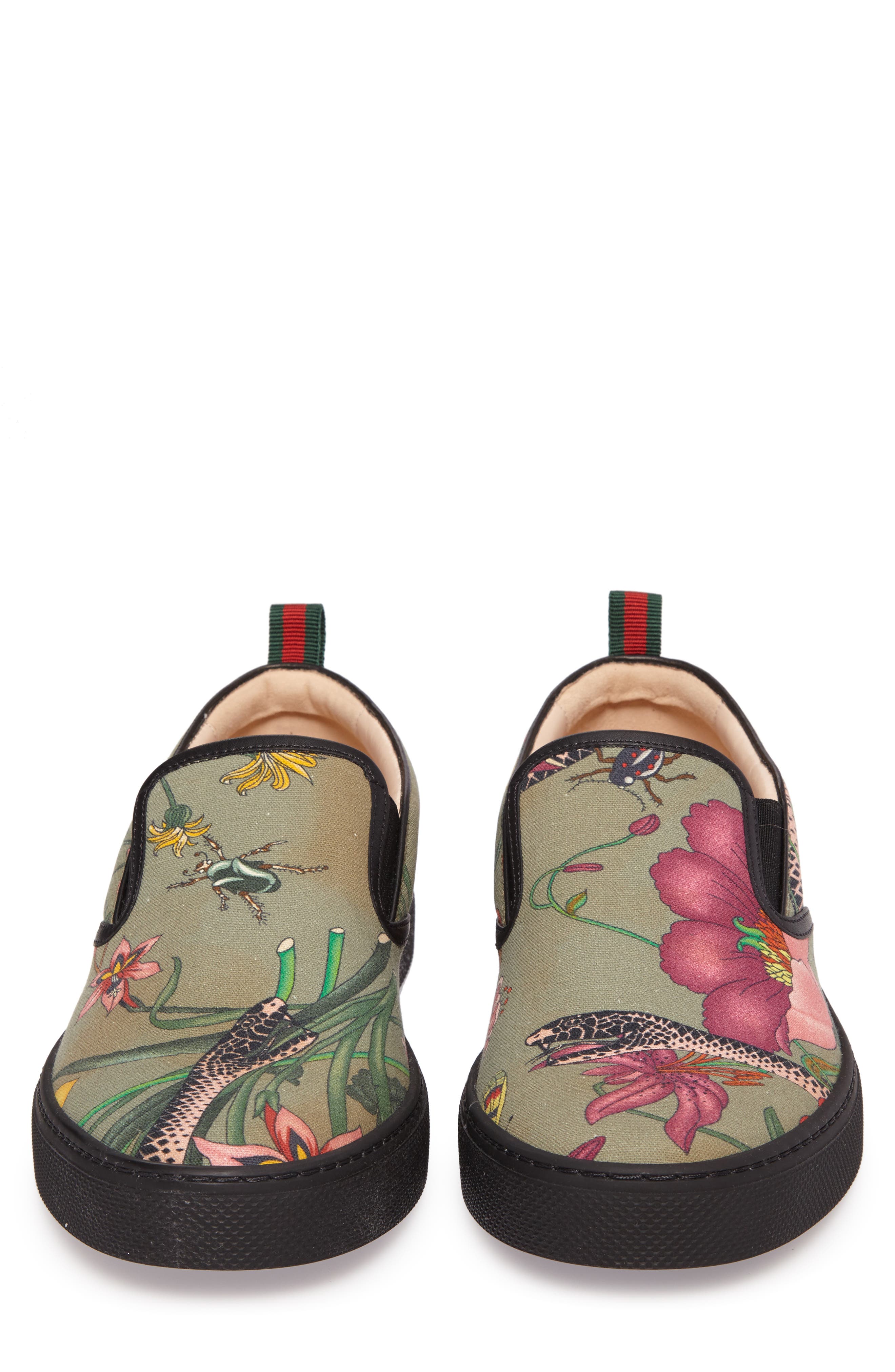 Gucci Flora Snake Slip-On Sneaker, Alternate, color, 