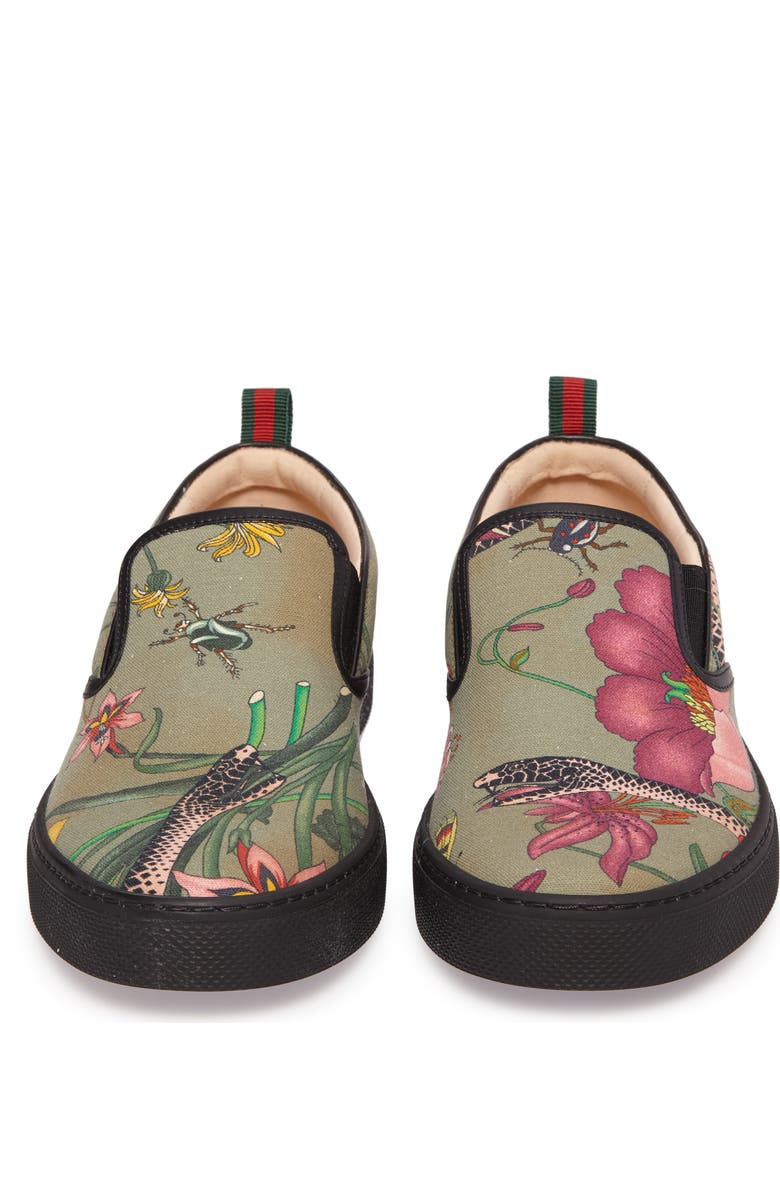 Gucci Flora Snake Slip-On Sneaker, Alternate, color,