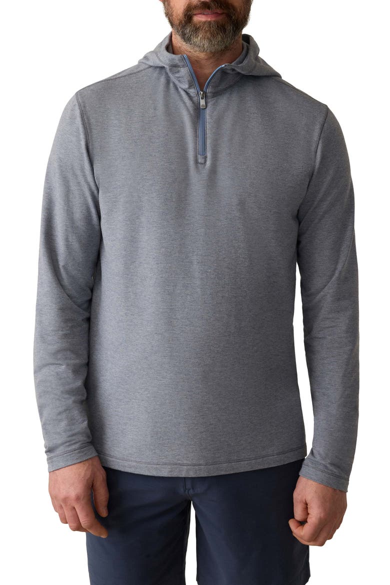 Movement Quarter Zip Hoodie, Main, color, CHARCOAL STREAM STRIPE