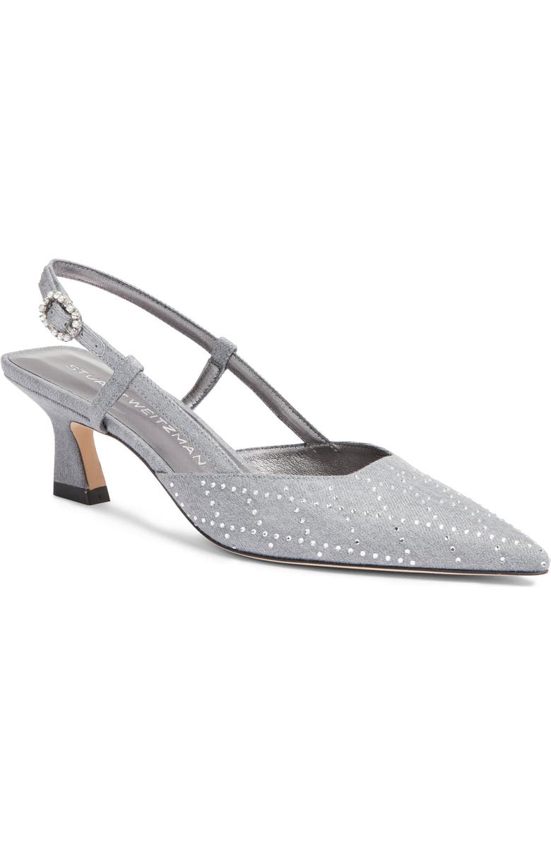 Stuart Weitzman Vinnie Crystal 50 Slingback Pump, Main, color,
