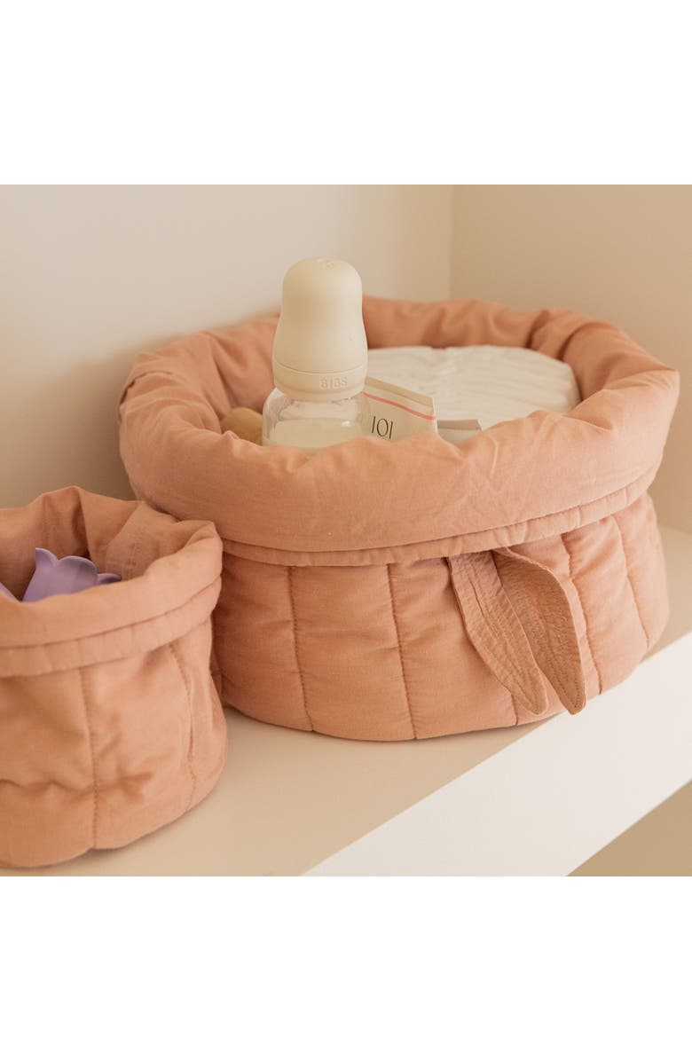 Lorena Canals Set of two quilted baskets, Alternate, color, Vintage Nude