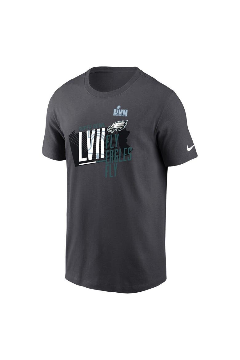Youth Nike Anthracite Philadelphia Eagles Super Bowl LVII Local T-Shirt, Alternate, color, Anthracite
