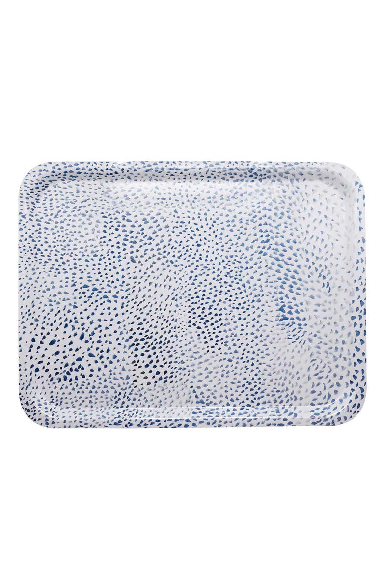 Mariposa Little Dot Blue Rectangular Tray, Main, color, 