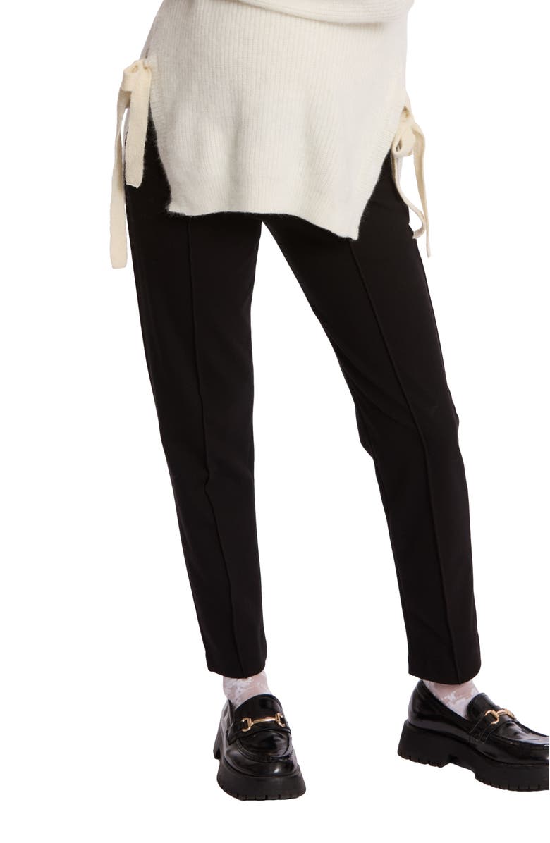 Cache Coeur Clark Maternity Carrot Trousers, Alternate, color, Black
