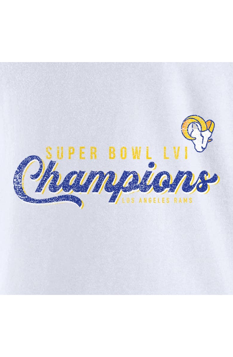 FANATICS Women's Fanatics Branded White Los Angeles Rams Super Bowl LVI Champions Long Sleeve V-Neck T-Shirt, Alternate, color, White