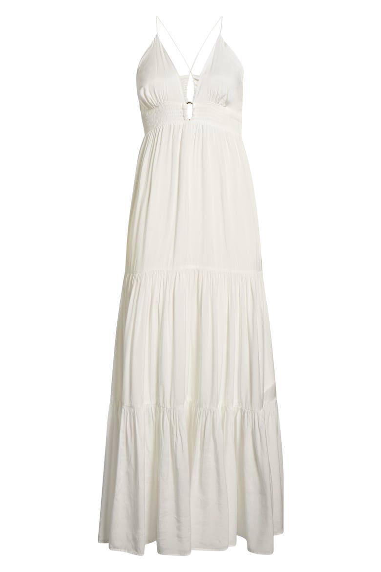 Open Back Maxi Cover-Up Dress, Alternate, color, WHITE