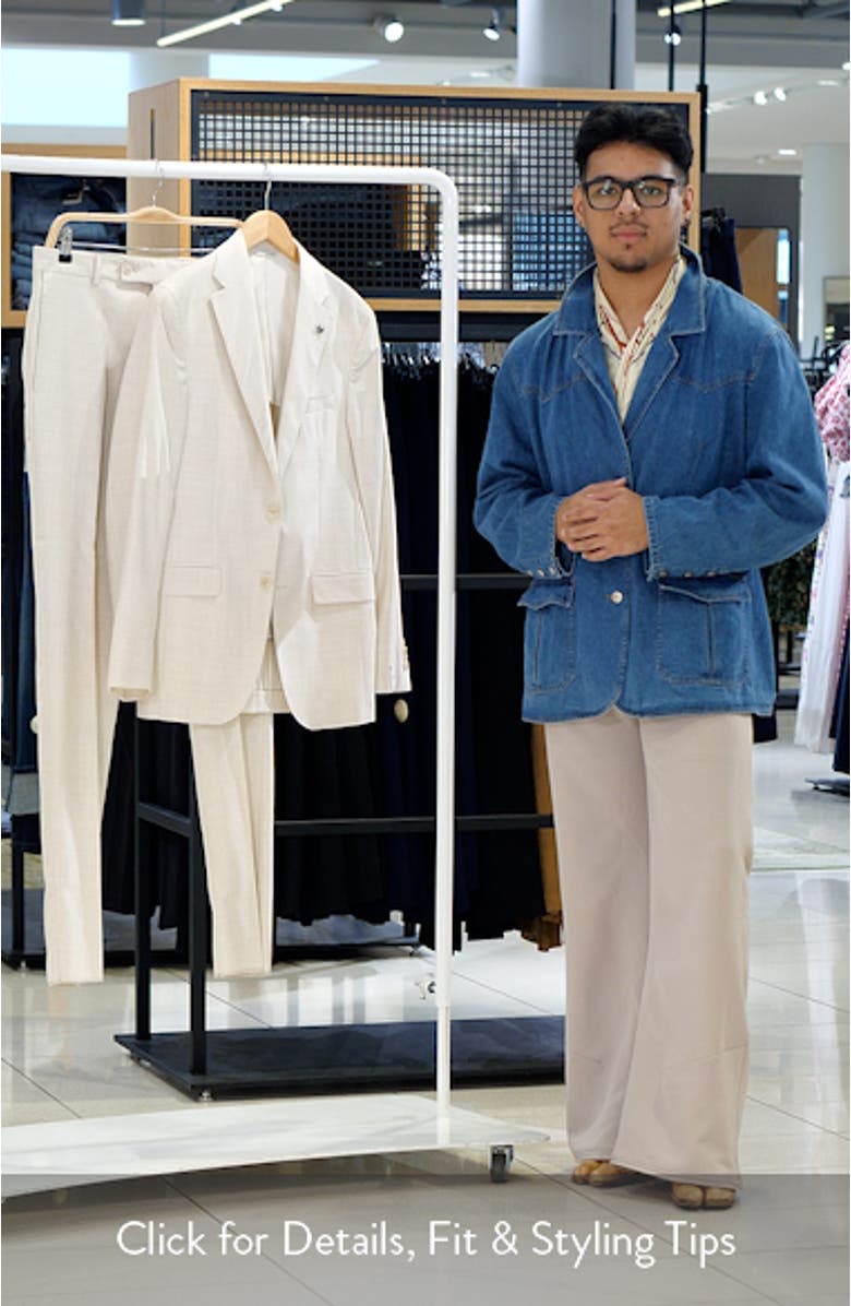 Midland Contemporary Fit Light Tan Wool & Cotton Blend Suit, sales video thumbnail