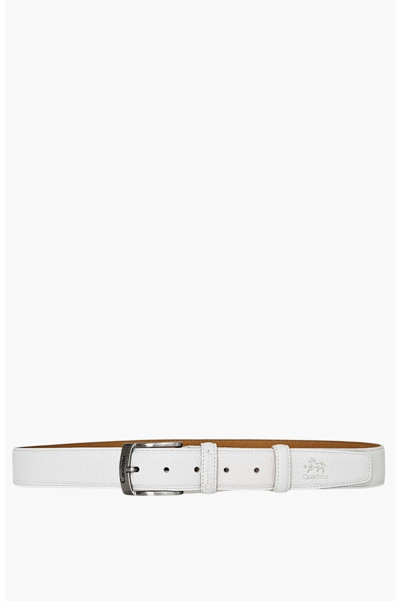Classic 505 Smooth Leather Belt, Main, color, White