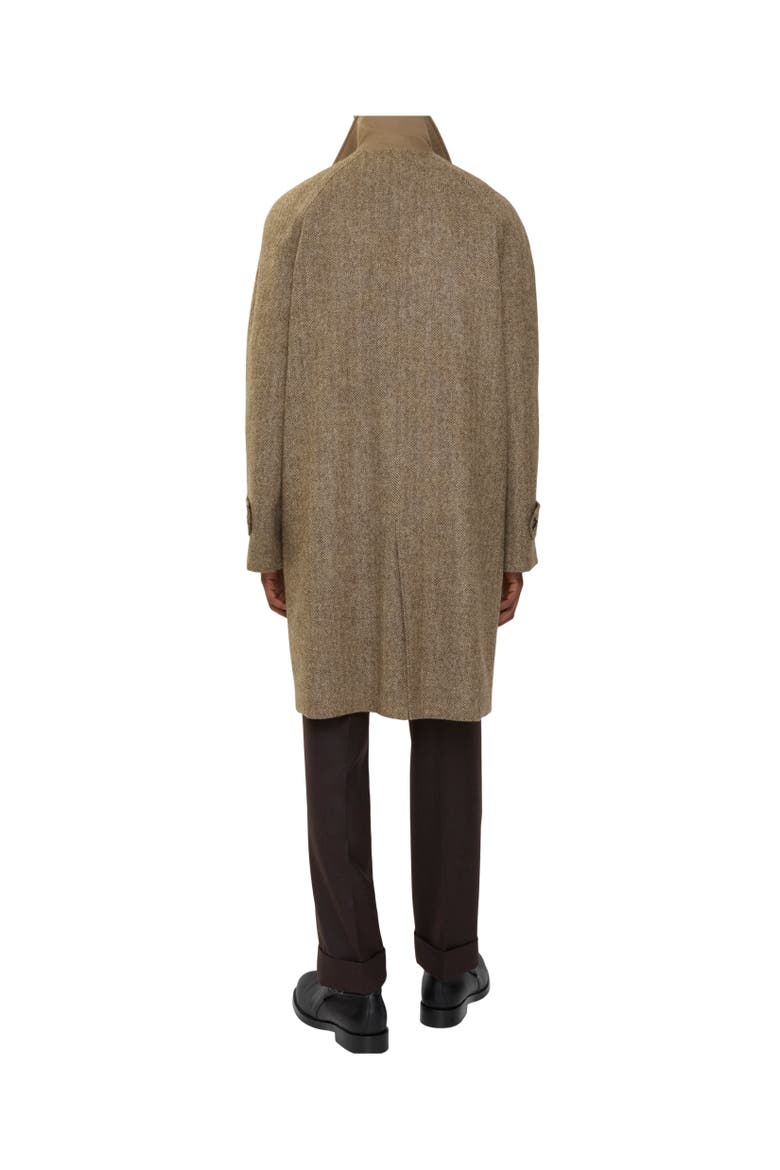 Long Herringbone Wool Dual Burberry Car Coat (Men) | Nordstrom