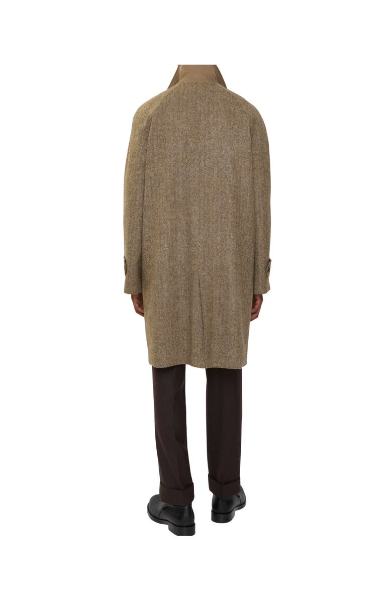 Burberry Long Herringbone Wool Dual Burberry Car Coat, Alternate, color, Clay Brown