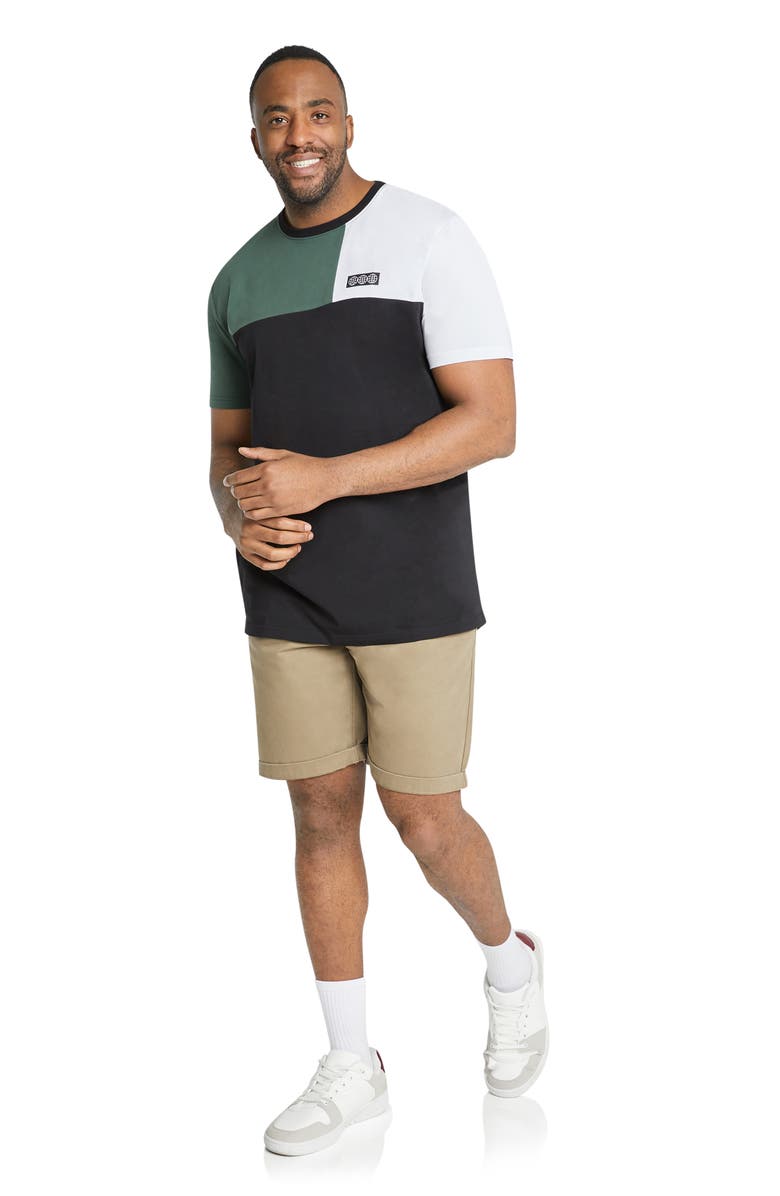 Johnny Bigg Global Splice Colorblock Curve Hem Cotton T-Shirt, Alternate, color,